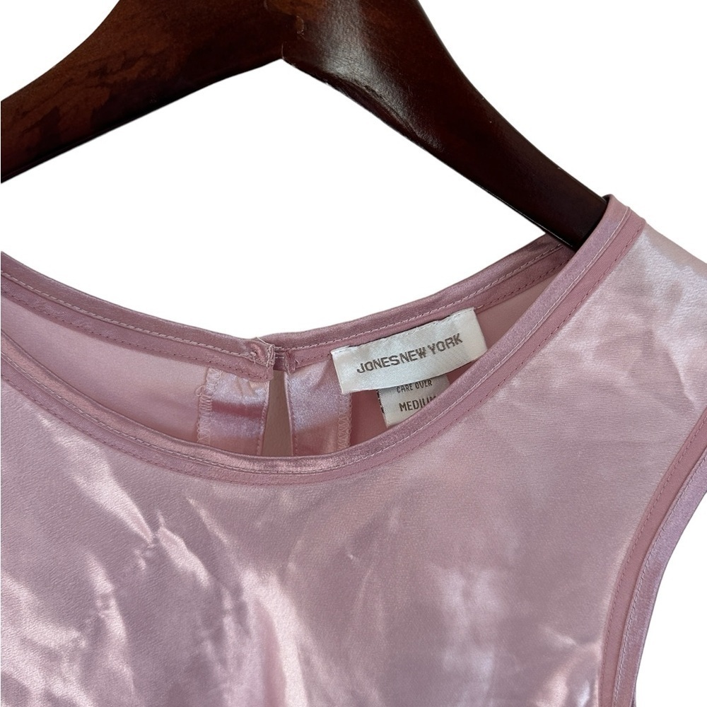 Jones New York Women’s Silk Polyester Tank Top Pink Size Medium - Picture 3 of 3